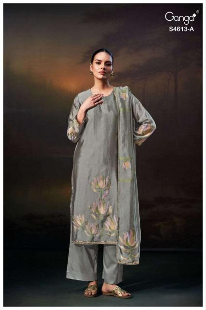 Ganga kezra 4613 wholesale heavy unstitched dress material